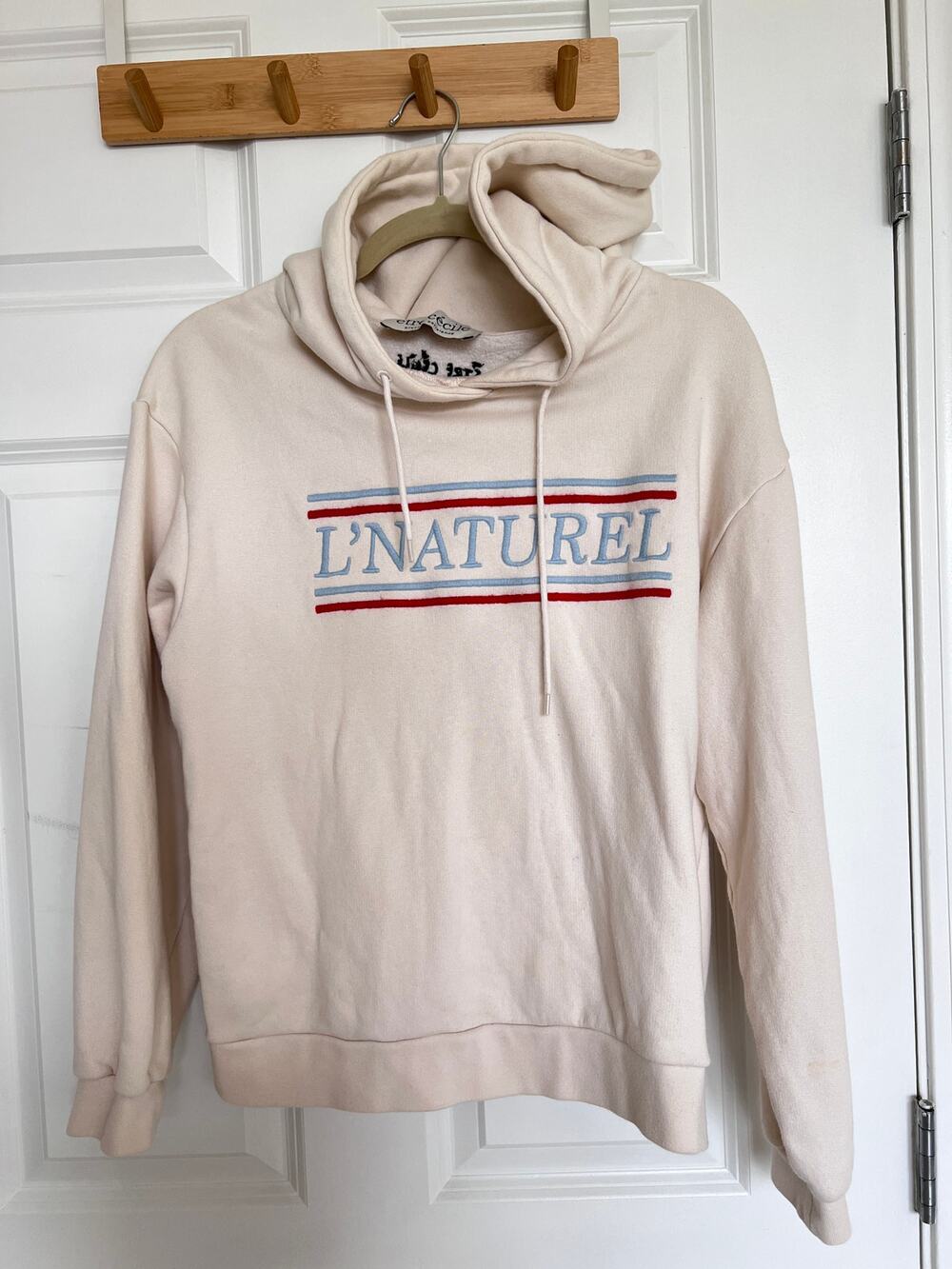 ÊTRE CÉCILE Aurelia embroidered cotton-fleece hoodie Small